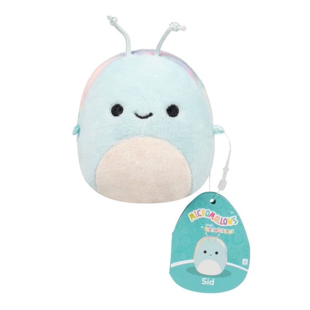 SID Squishmallows Snail Micromallows 2.5" NWT Plush- S1